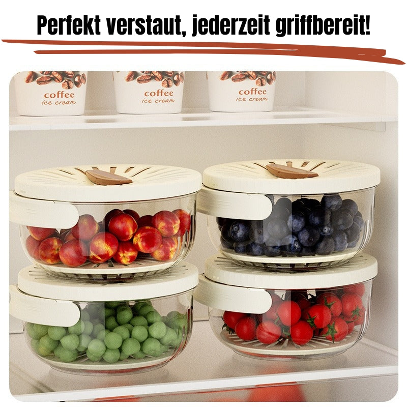 Haustopia – 2in1 Abtropfsieb & Aufbewahrungsbehälter